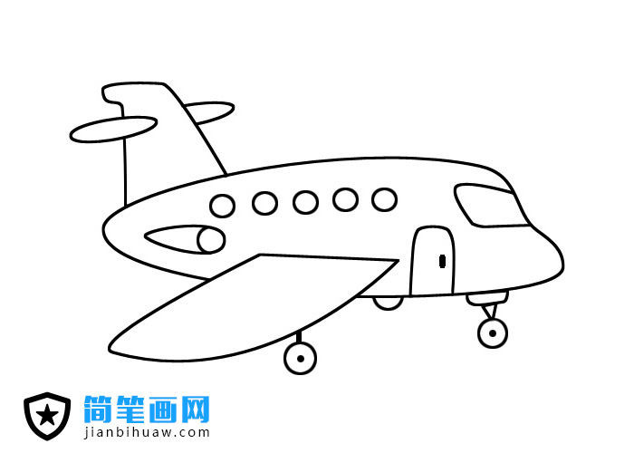 小飛機簡筆畫圖片