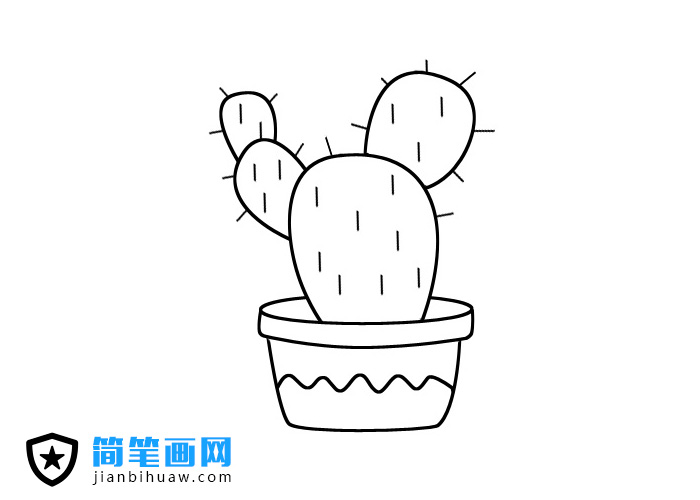 仙人掌簡(jiǎn)筆畫圖片