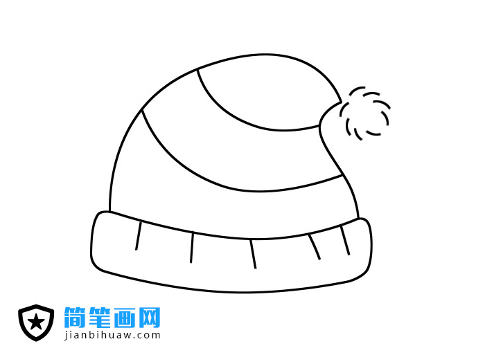 毛絨帽子簡(jiǎn)筆畫(huà)的畫(huà)法步驟