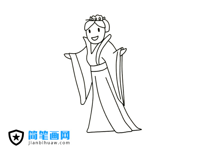 古裝服飾簡筆畫圖片