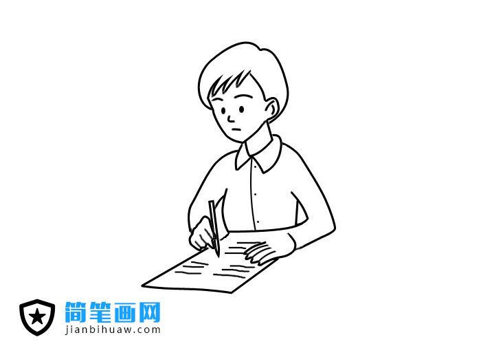 老師批改試卷的簡(jiǎn)筆畫(huà)圖片