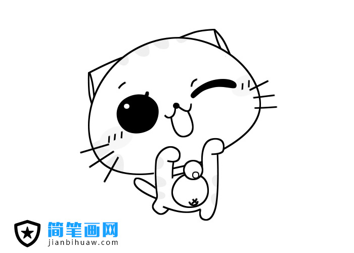 CC貓表情簡筆畫萌萌噠圖片