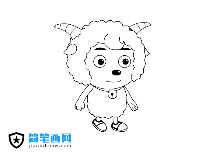 動畫片喜羊羊簡筆畫圖片