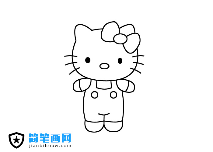 Hello Kitty簡筆畫圖片