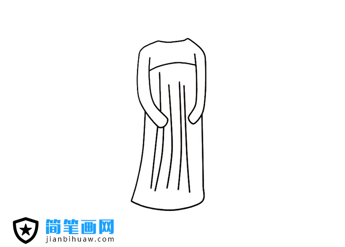 裙子簡筆畫的簡單畫法圖片