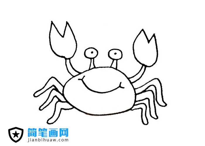 大螃蟹簡(jiǎn)筆畫圖片
