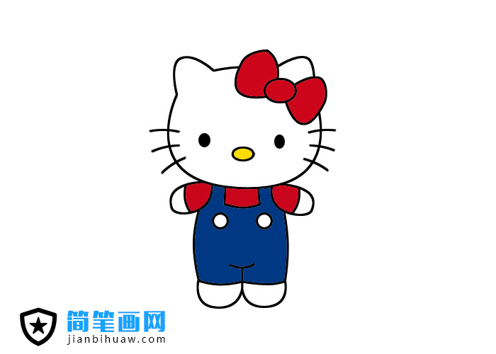 Hello Kitty簡筆畫圖片