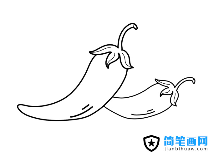 紅辣椒簡筆畫圖片含上色