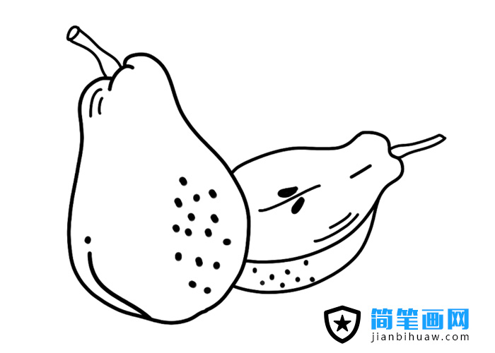 梨子簡(jiǎn)筆畫(huà)圖片