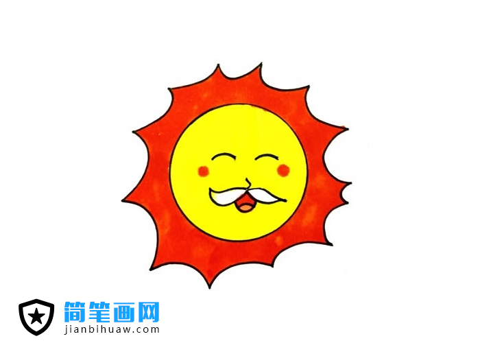 太陽公公簡筆畫含上色