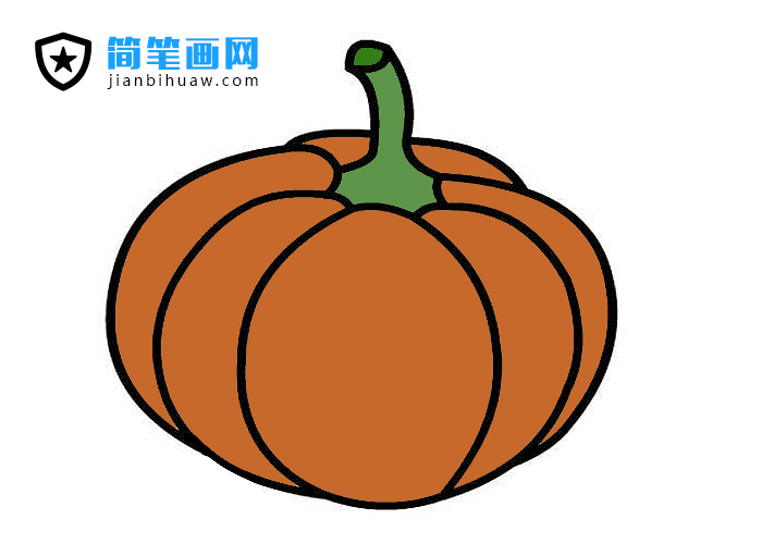 南瓜簡(jiǎn)筆畫圖片含上色