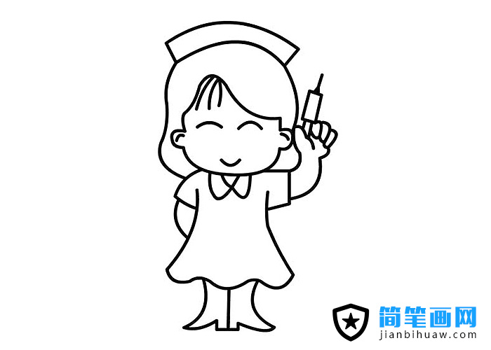 打針的小護(hù)士簡(jiǎn)筆畫(huà)圖片