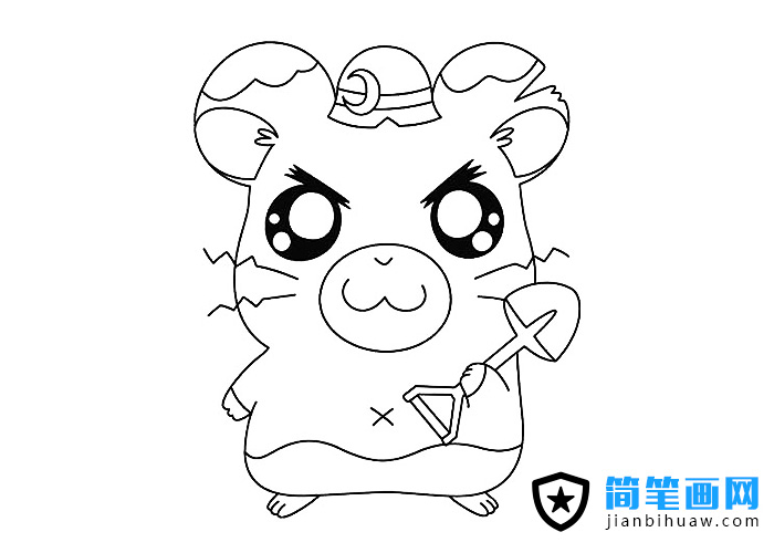 哈姆太郎簡筆畫圖片