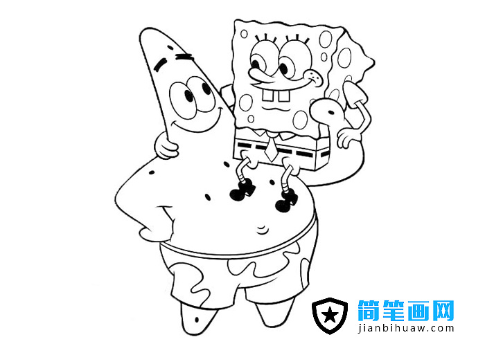 海綿寶寶派大星簡(jiǎn)筆畫圖片