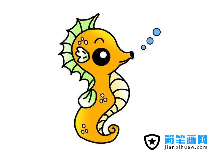 海馬的簡(jiǎn)筆畫(huà)圖片含上色