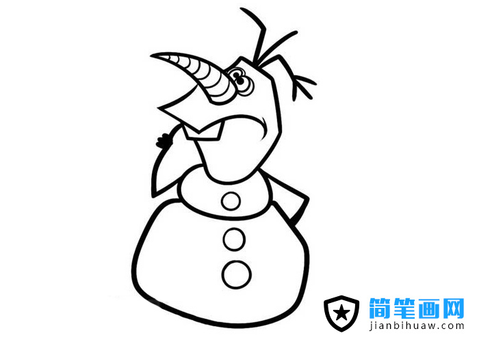 冰雪奇緣雪寶簡(jiǎn)筆畫(huà)圖片