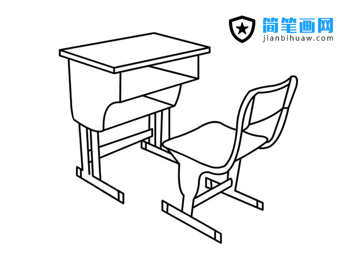 教室里的課桌椅簡(jiǎn)筆畫(huà)圖片