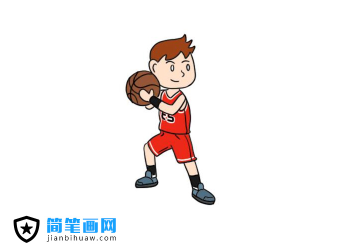 打籃球的男孩簡(jiǎn)筆畫圖片