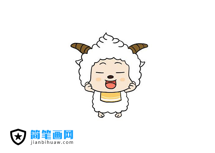 可愛的懶羊羊簡筆畫圖片