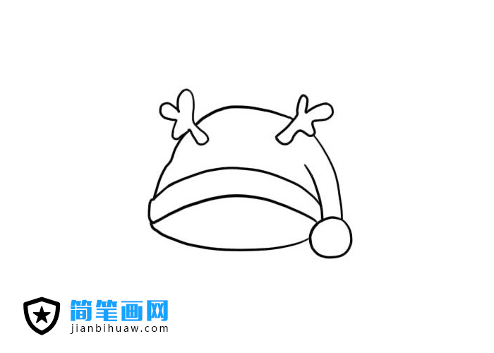 圣誕節(jié)帽子簡筆畫圖片