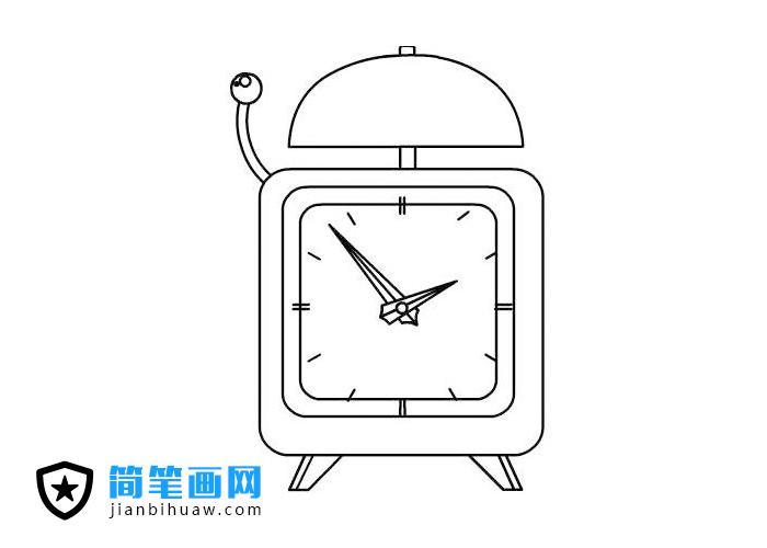 鐘表鬧鐘簡筆畫圖片