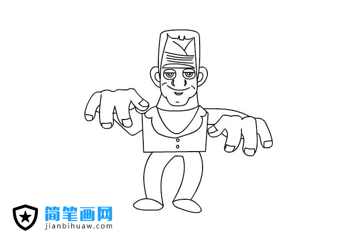 萬(wàn)圣節(jié)科技怪人簡(jiǎn)筆畫(huà)圖片