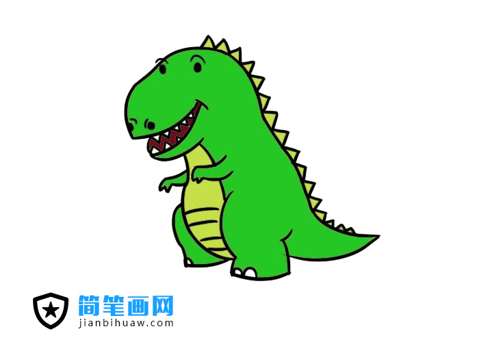 動物恐龍簡筆畫圖片含上色