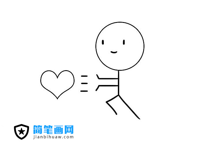 火柴人發(fā)射愛心簡筆畫簡筆畫圖片