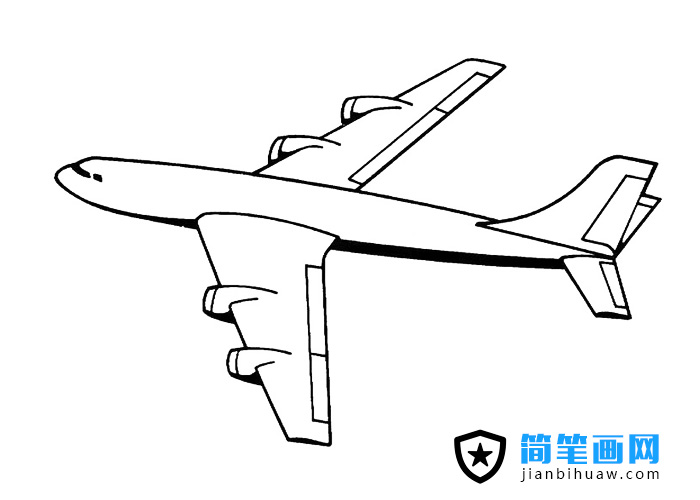 客機(jī)簡(jiǎn)筆畫(huà)圖片