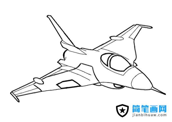 戰(zhàn)斗機簡筆畫圖片