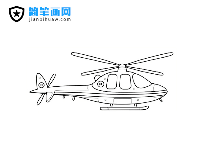 兒童簡筆畫直升機(jī)簡筆畫圖片