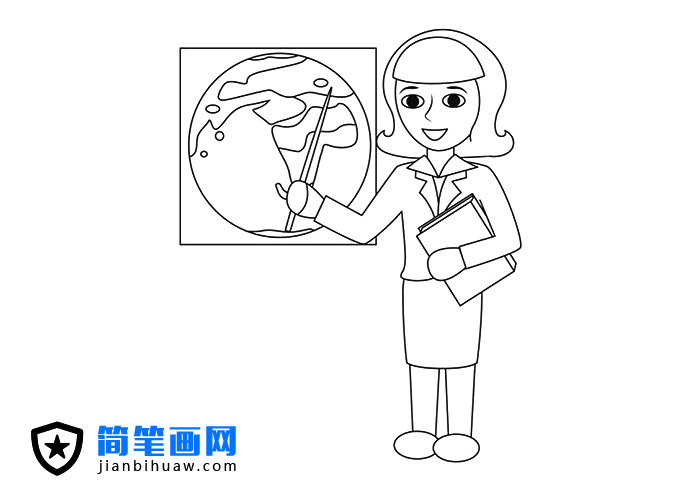 天氣預(yù)報(bào)主持人在報(bào)告天氣的簡(jiǎn)筆畫(huà)圖片