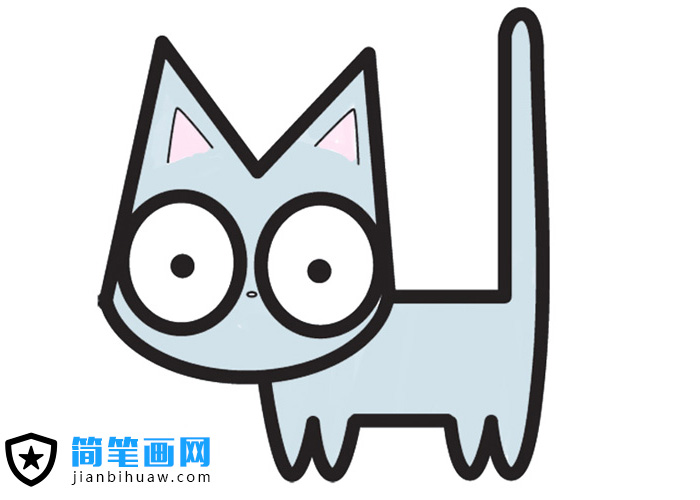 可愛卡通小貓咪簡筆畫圖片